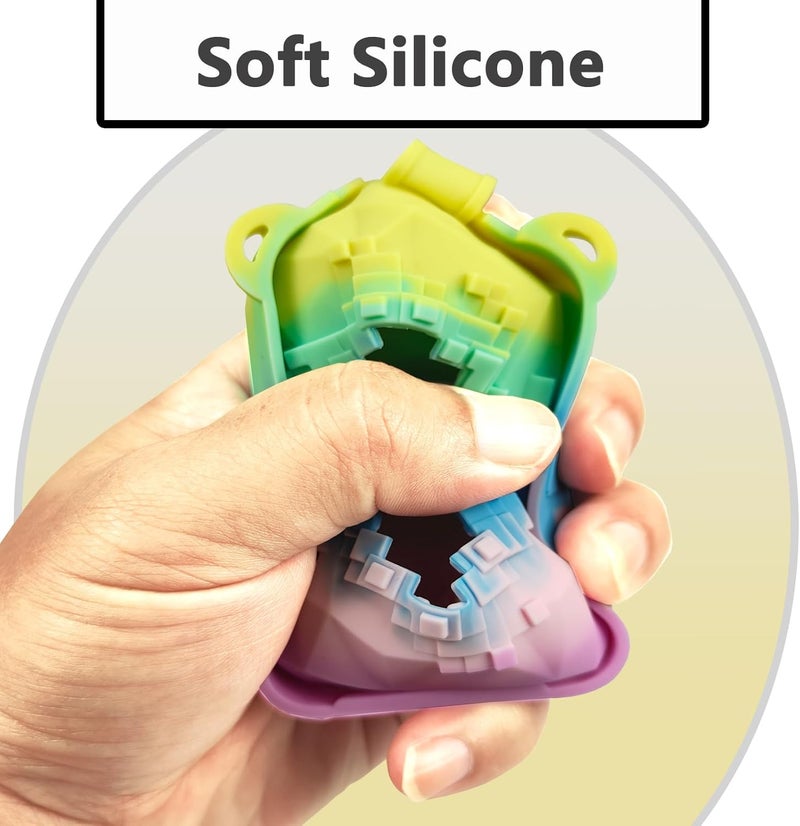 JCHPINE Silicone Cover Case for Bitzee Magicals Interactive Digital Pet and Case, Protective Skin Sleeve for Bitzee Magicals Virtual Electronic Pets Accessories (Rainbow) - Image 5